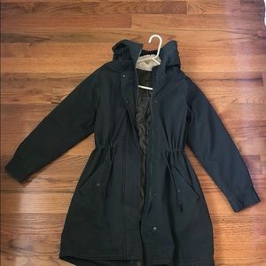 Woman’s winter jacket, parka.